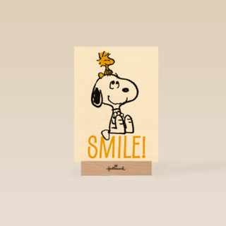 Verjaardagskaart Snoopy smile