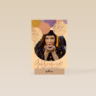 Geslaagd Gefeliciteerd Ballon Fotokaart