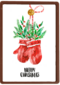 Kerstkaart klassiek handschoenen