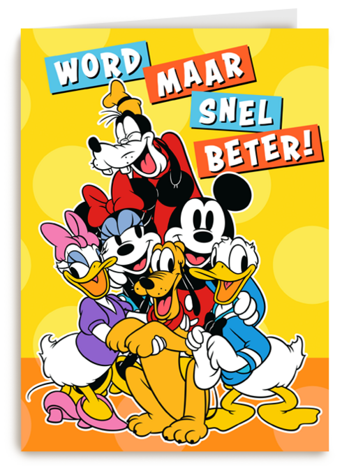 Mickey Mouse beterschapskaart