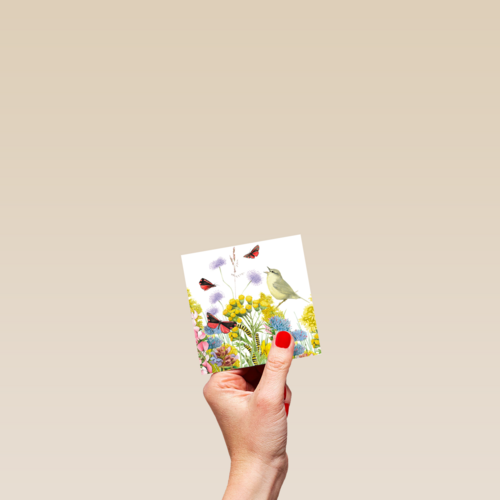 Kaart flowers by Marjolein Bastin vogel bloemen vlinders