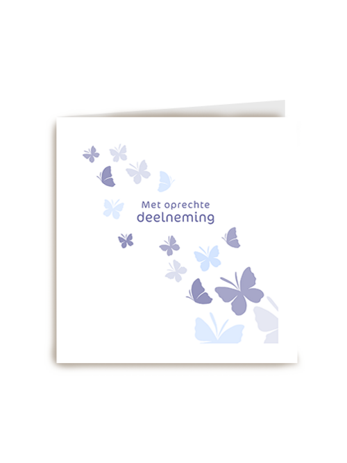 Kaart Hallmark | Condoleance Kaarten Herinnering | Condoleance Oprechte Deelneming Vlinders
