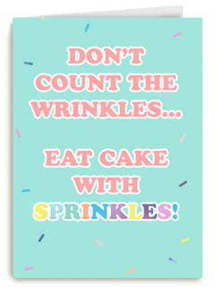 Verjaardagskaart vrouw grappig Dont count the wrinkles