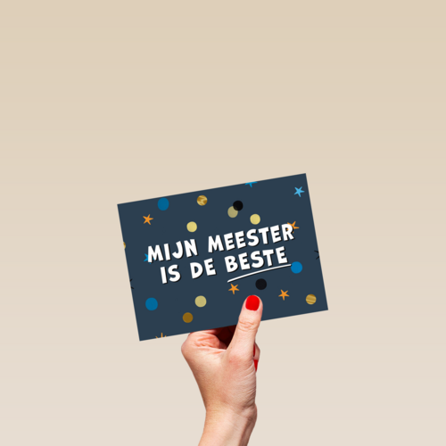 mijn meester is de beste met eze confettikaart