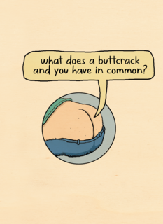 Verjaardagskaart grappig buttcrack
