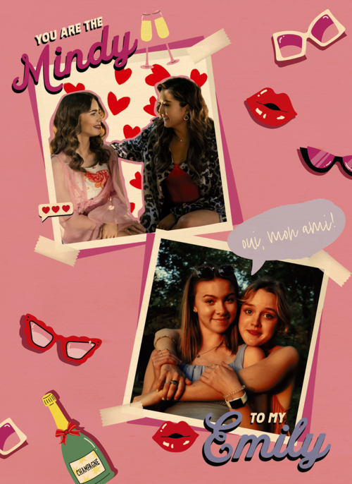 Houten Kaart Vriendschap | Houten Kaart Hallmark | Vriendschap | You Are The Mindy To My Emily In Paris