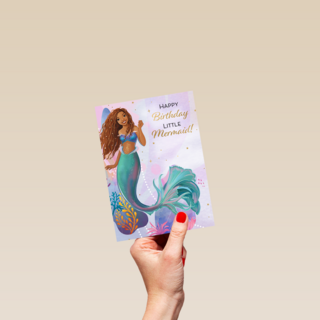 Ariel Little Mermaid kaart Happy Birthday