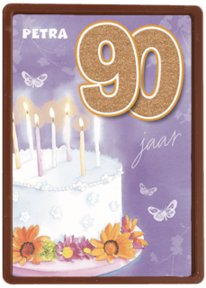 verjaardag leeftijden taart met kaarsjes 90