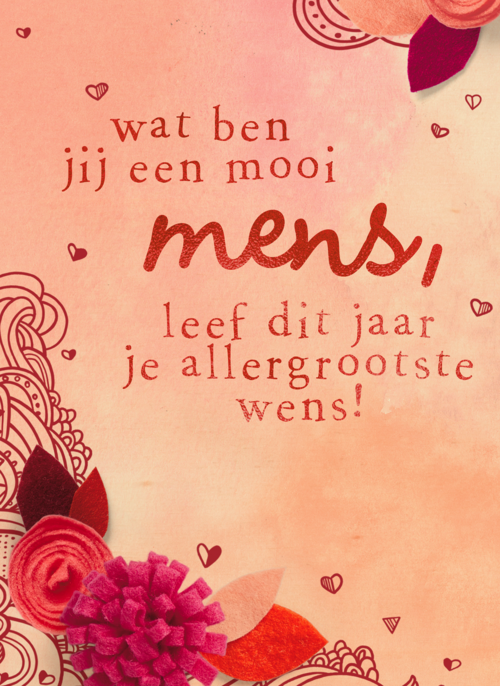 verjaardag kaart wat ben jij een mooie mens