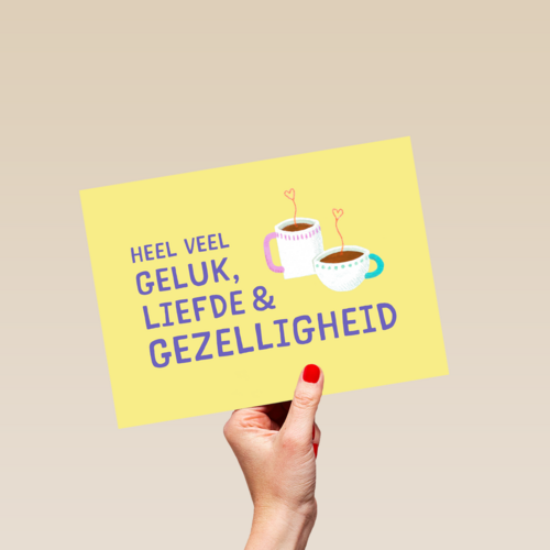 samenwonen kaart koffie thee
