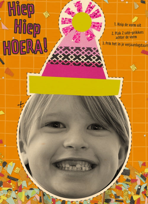 Houten Kaart Verjaardagskaarten Kaart Met Leeftijden | Verjaardag Kaart Kids Meisje Feestmuts