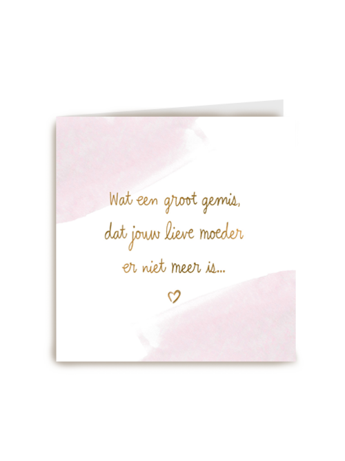herinnering kaart gemis dat jemoeder er niet meer is