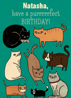 verjaardag vrouw grappig have a purrrrfect birthday