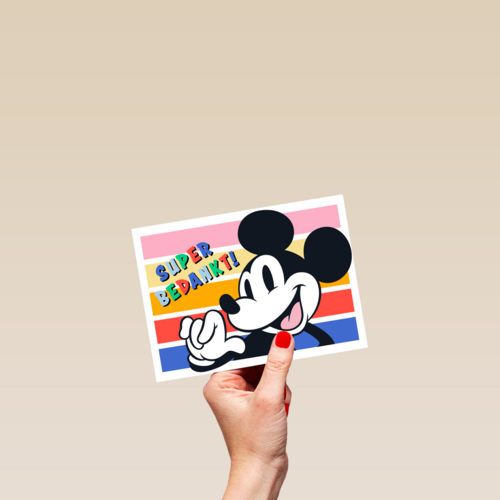 Bedankt kaart Mickey Mouse