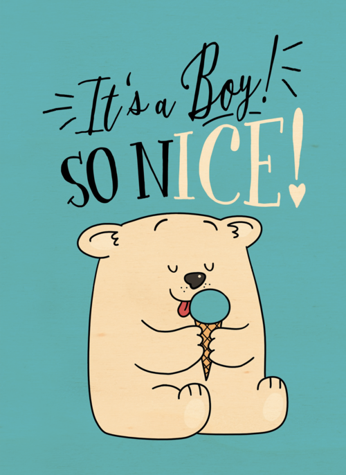 babykaart jongen it is a boy so nice