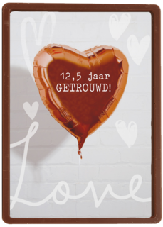 Huwelijkskaart 12 en een half jaar Ballon love