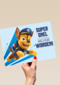 Paw Patrol beterschapskaart met Chase