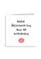 Felicitatie kaart man vrouw dikke felicitatiekus door de brievenbus