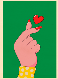 hand maakt hart gebaar