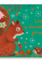Kerstkaart Ylva Svensson eekhoorn en egel