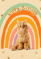 Regenboog kat Happy Birthday