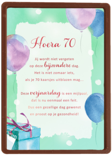 Verjaardagskaart 70 jaar More than words