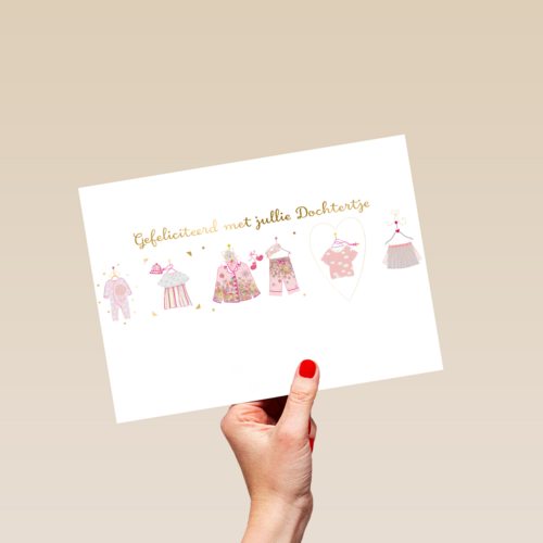 geboorte felicitatie kaart dochter turnowksy
