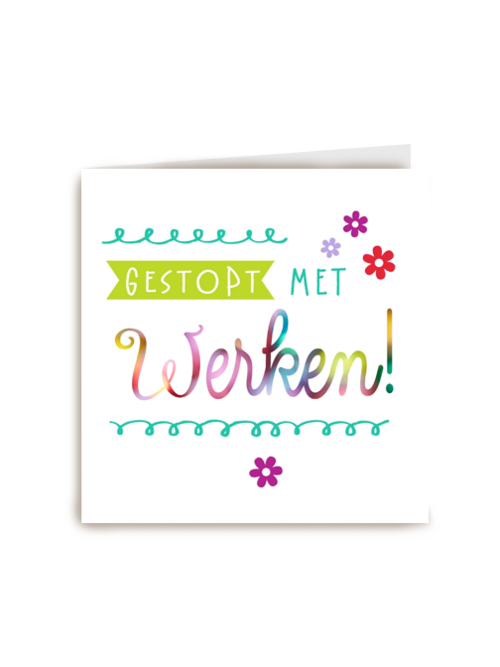gestopt met werken bloem