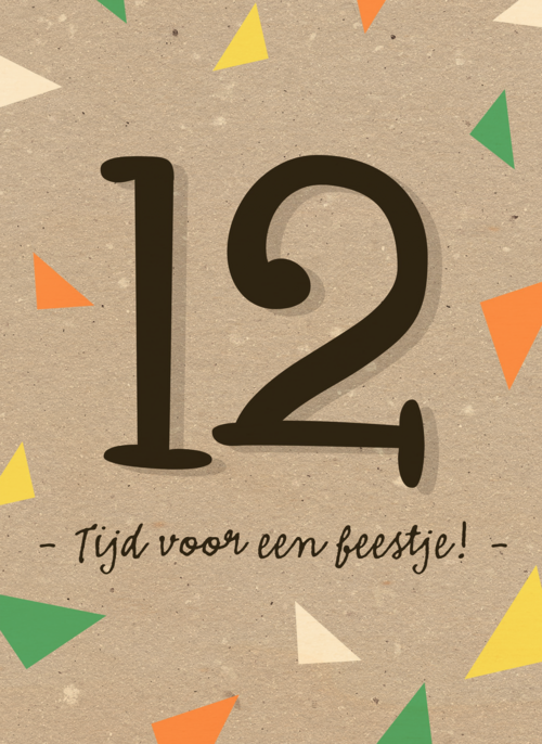 Verjaardagskaart tiener jongen 12