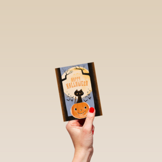 Happy Halloween Cat Pumpkin