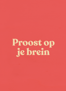 Geslaagd kaart Proost op je brein