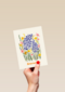 Beterschapskaart klassiek met bloemen