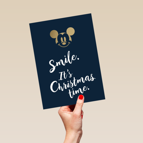 kerstkaart smile its christmastime
