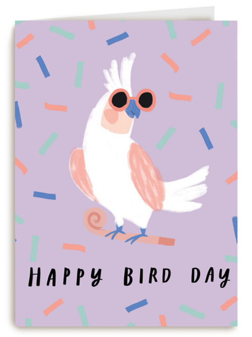 Zomer kaart Happy bird day