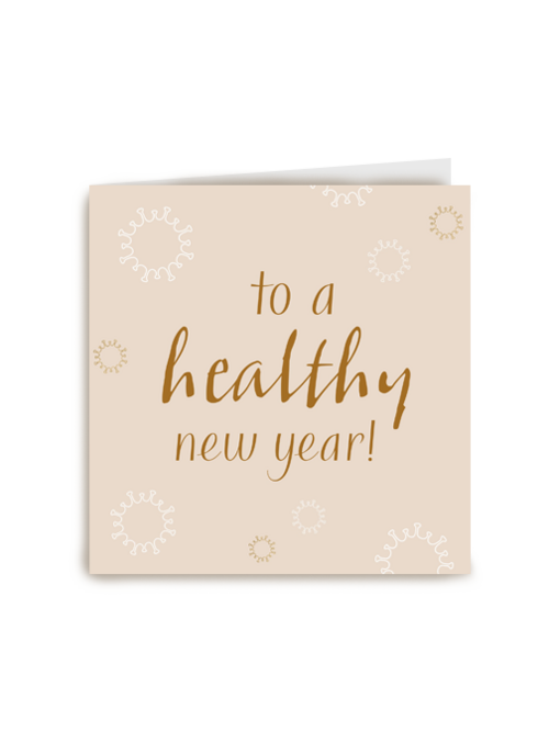 Kerstkaart Hip To a healthy new year