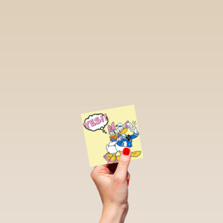 Felicitatiekaart Donald en Katrien Duck