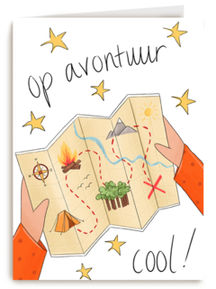 op kamp kaart schatkaart
