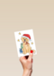 Kerstkaart hart onder de riem Hond met kerstmuts matia studio