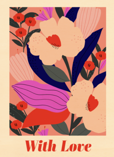 Valentijnskaart with love