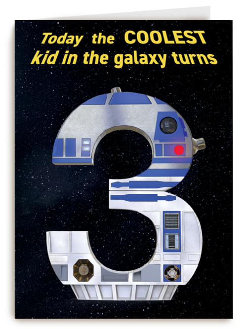 Star Wars verjaardagskaart 3 jaar