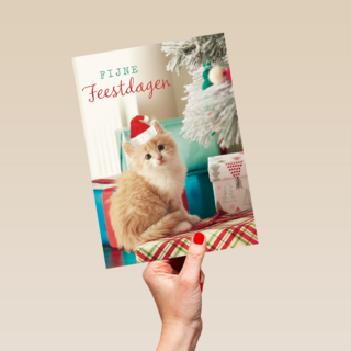 kerstkaart fijne feestdagen feest