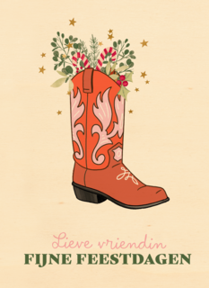 Lieve vriendin fijne feestdagen