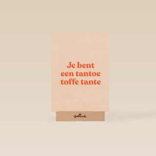 7e bent een tantoe toffe tante kaart