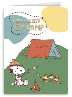 Snoopy kaart op kamp
