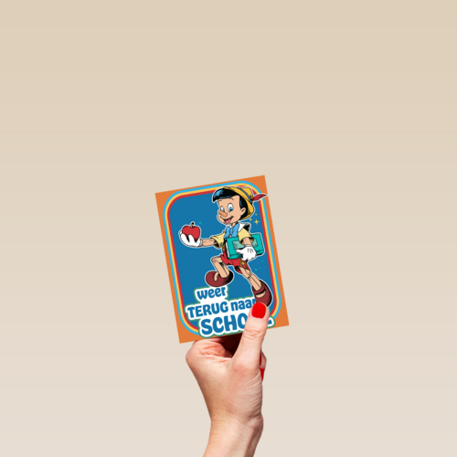 Pinocchio kaart Back to School