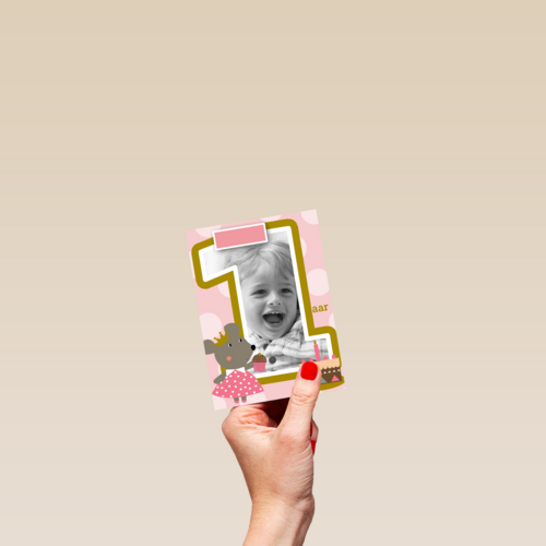 fotokaart kids meisje jarig