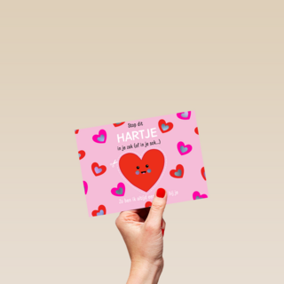 valentijn kaart stop dit hartje in je zak