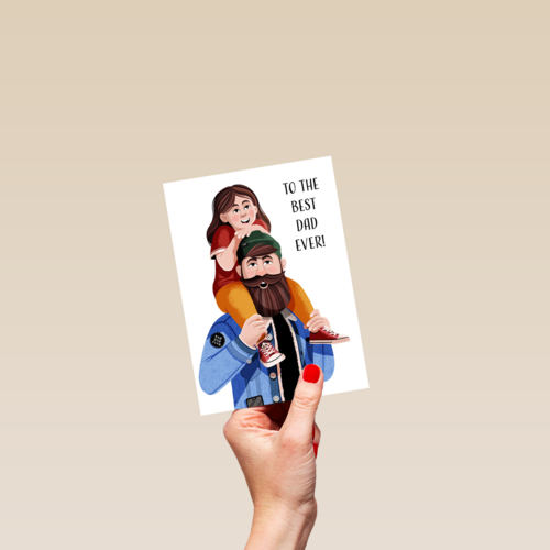 vaderdagkaart folio to the best dad ever