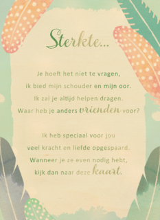 Sterktekaart Design veren More than words