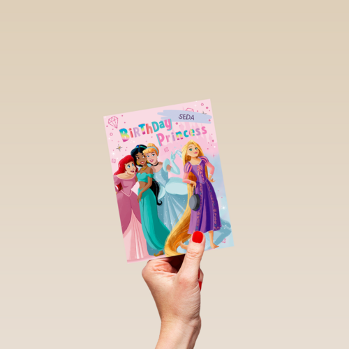 Birthday princess verjaardagskaart Disney prinses